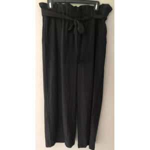 Ideology Paper Bag 7/8 Pants Black, size M